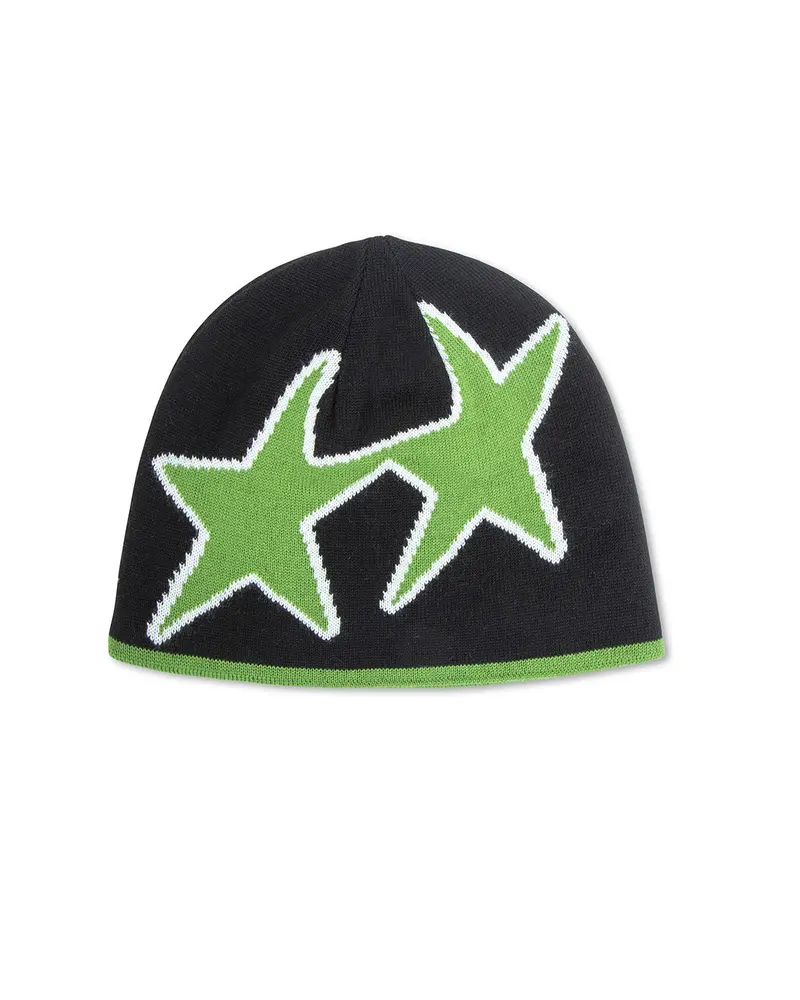 Reversible Icon Black/Green Beanie 1