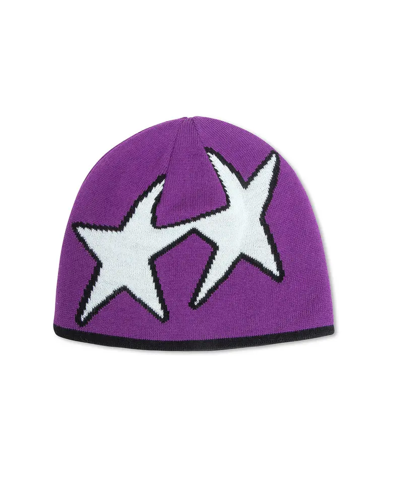 Reversible Icon Black/Purple Beanie 1