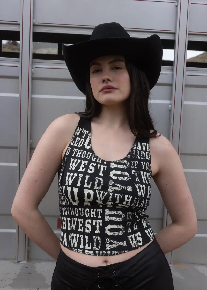Rhett The West Was Wild Graphic Rib Knit Tank 1