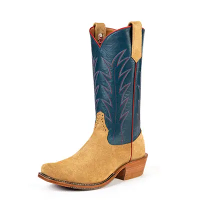 Rios Of Mercedes Tan Crazyhorse Reversed With 13" Navy Calfskin Tops - R9028 1