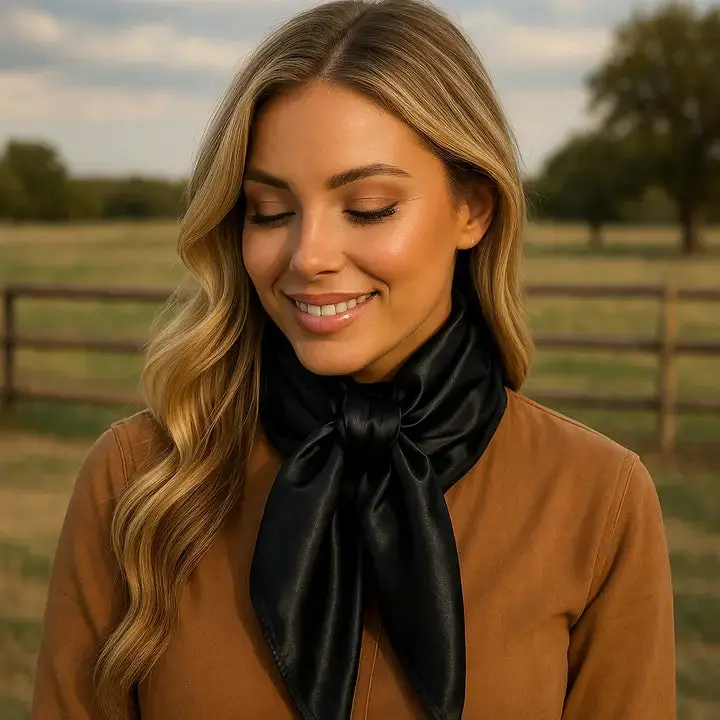 Rodeo Drive Solid Black Wild Rag - Wrs4 1