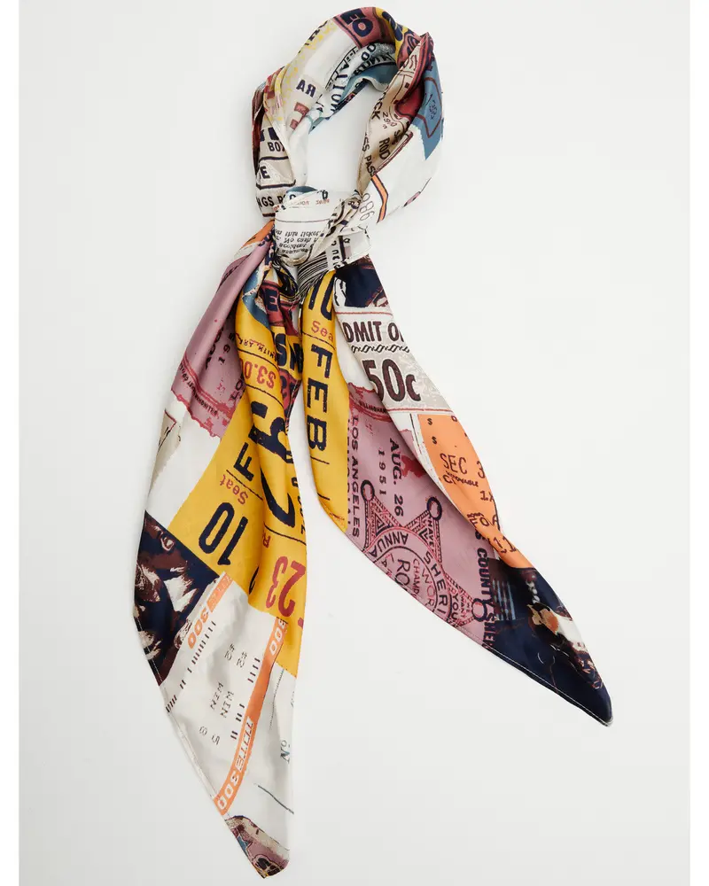 Rodeo Ticket Print Wild Rag 1