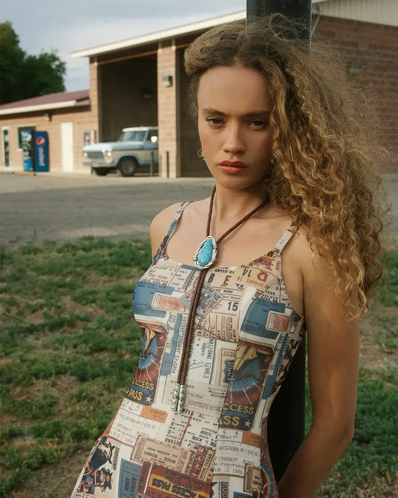 Rodeo Ticket Sleeveless Mesh Mini Dress 1