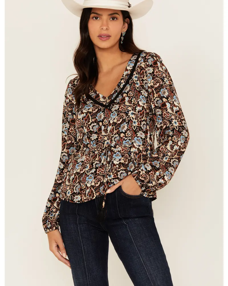 Romance Floral Print Long Sleeve Top 1