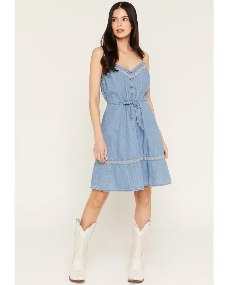 Rowan Tiered Denim Mini Dress 1
