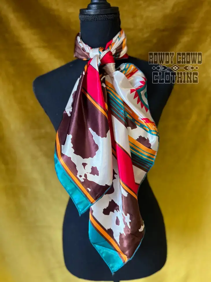 Rowdy Crowd Clothing Conroe Cowprint Wild Rag 1