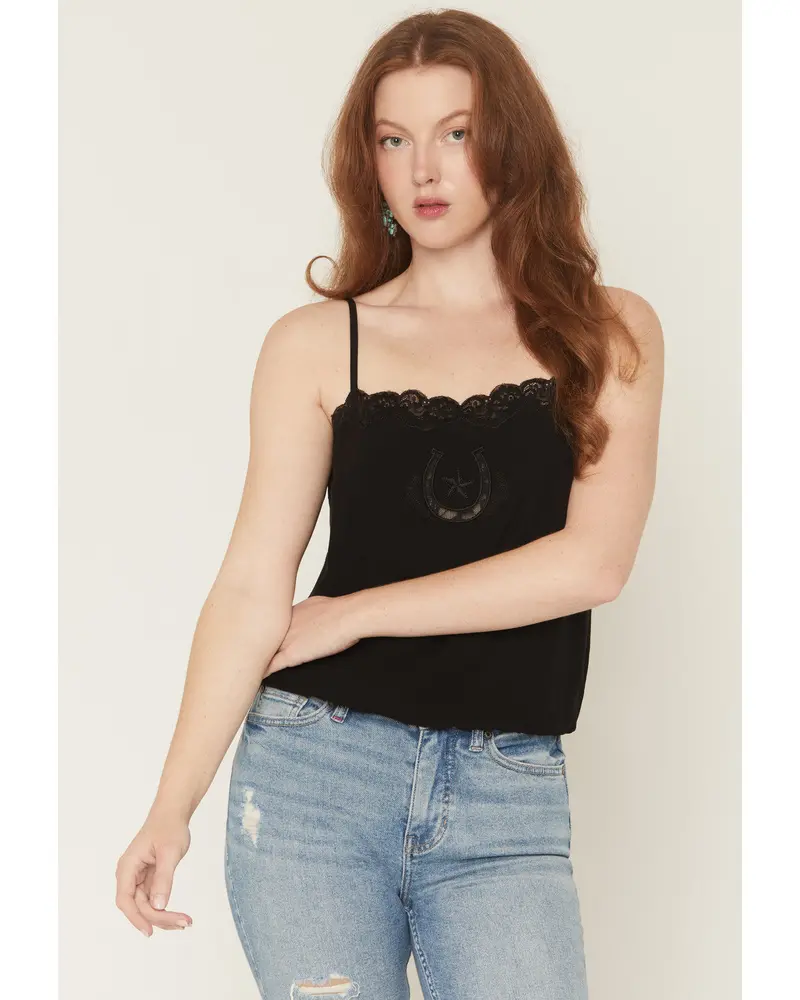 Sage Satin Lace Cami 1