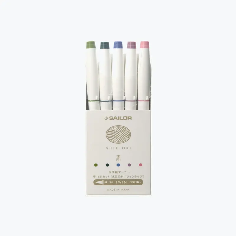 Sailor - Brush Pens - Shikiori - Set Of 5 - Spring 1