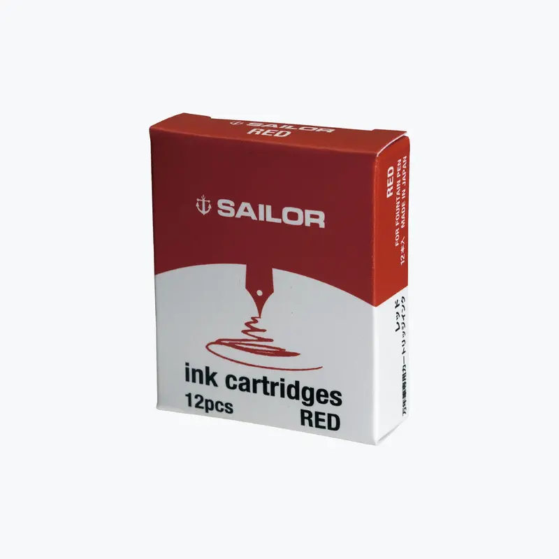 Sailor - Fountain Pen Ink - Cartridges - Standard - Red 1