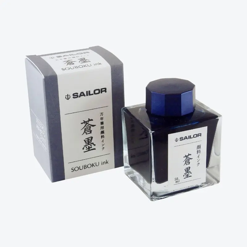 Sailor - Fountain Pen Ink - Nano - Souboku (Blue-Black) 1