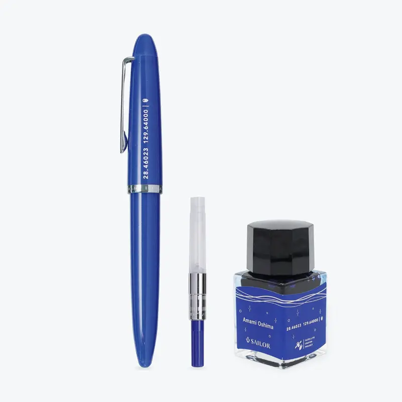 Sailor X Satellite Crayon Project - Fountain Pen Set - Amami Oshima 1