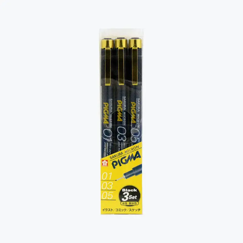 Sakura - Fineliner - Pigma Micron - Black - Pack Of 3 1