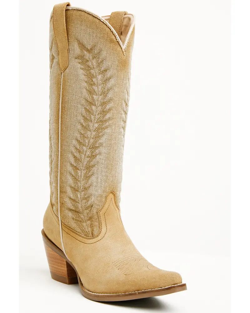 Sawtelle Denim Tall Western Boots - Snip Toe 1