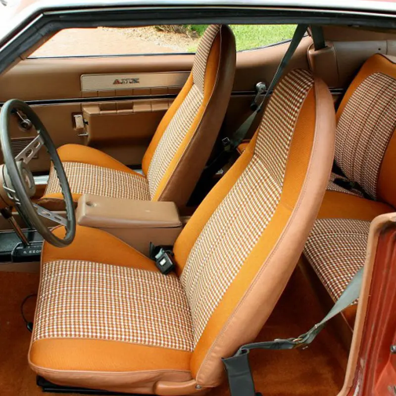 Seat Cover Set, Bucket, Domino Cloth, 1974 Amc Javelin, Javelin Amx (4 Colors) - Drop Ships In Approx. 4 Months 1