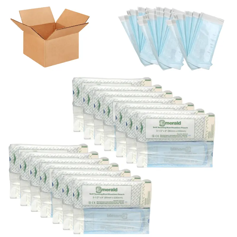 Self Sealing Sterilization Pouch (Case/20Pack) Long (3-1/2" X 9-1/2") 1