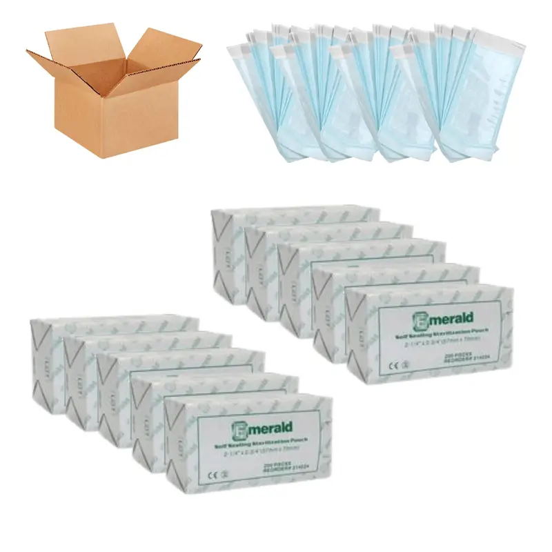 Self Sealing Sterilization Pouch (Case/20Pack) Short (3-1/2" X 7-1/2") 1