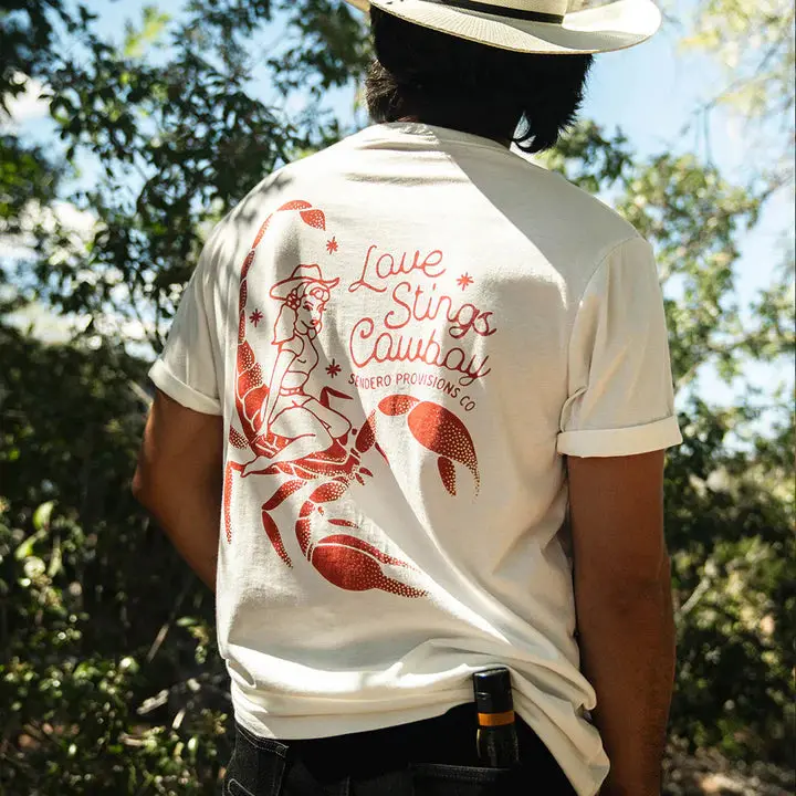 Sendero Provisions Co. Vintage White Love Stings T-Shirt - Spcs125s24b 1