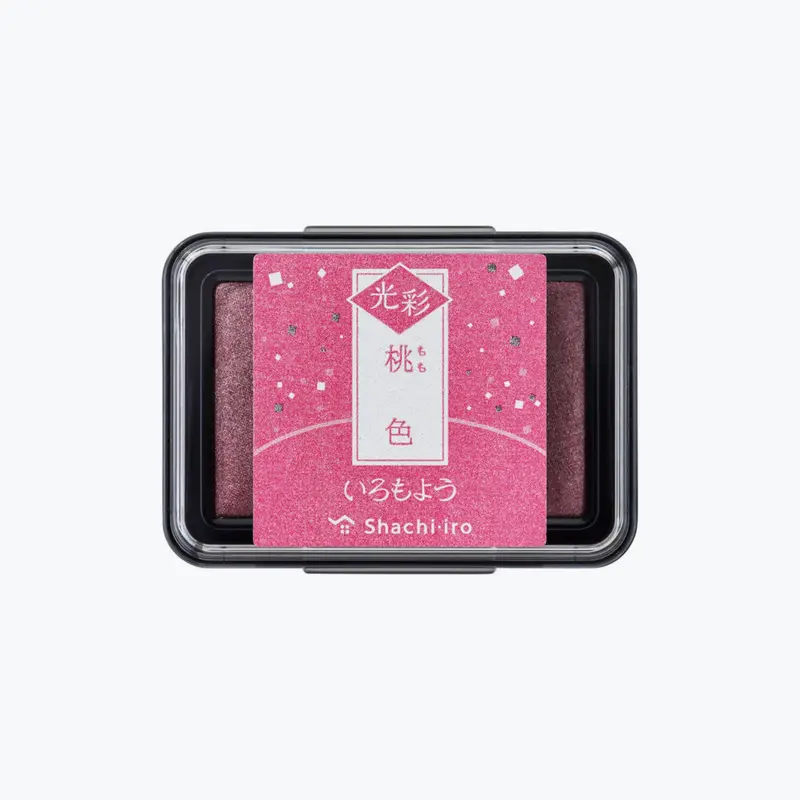 Shachihata - Stamp Pad - Oil-Based Ink - Iromoyo Kosai - Peach 1