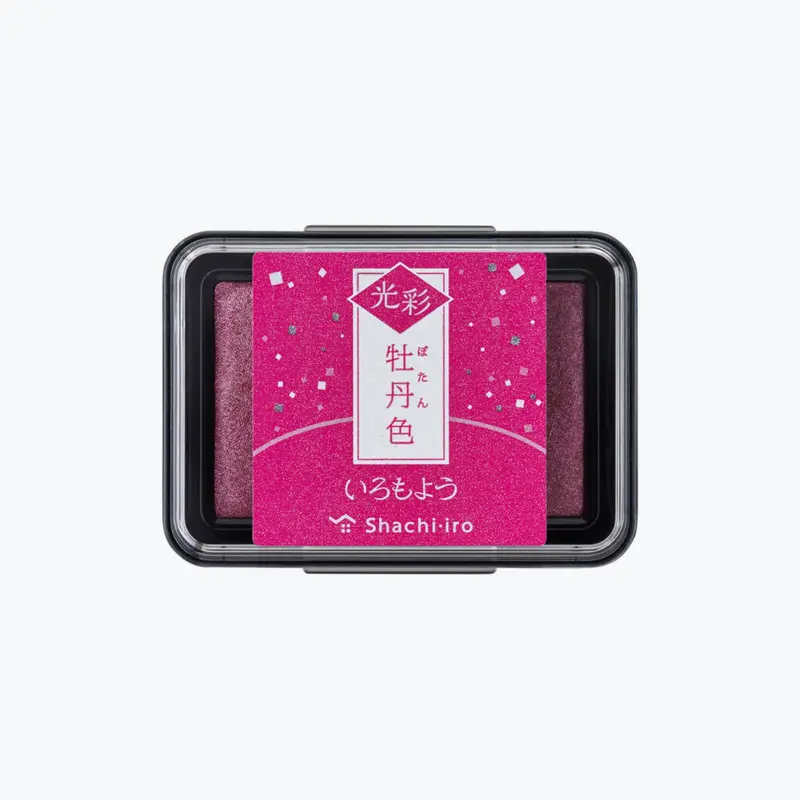 Shachihata - Stamp Pad - Oil-Based Ink - Iromoyo Kosai - Peony 1