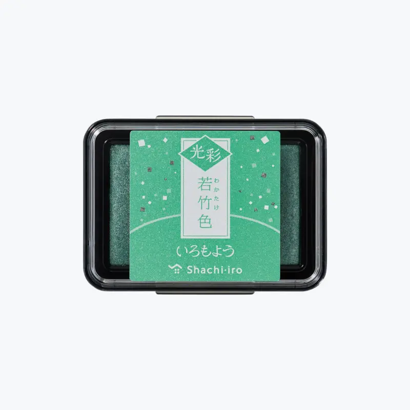 Shachihata - Stamp Pad - Oil-Based Ink - Iromoyo Kosai - Young Bamboo 1