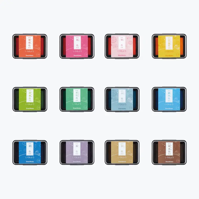 Shachihata - Stamp Pad - Oil-Based Ink - Iromoyo - Set 2 1