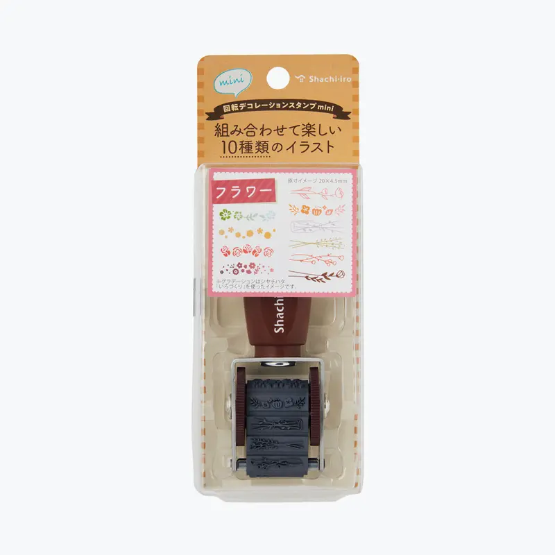 Shachihata - Stamp - Rotating - Mini - Flowers 1