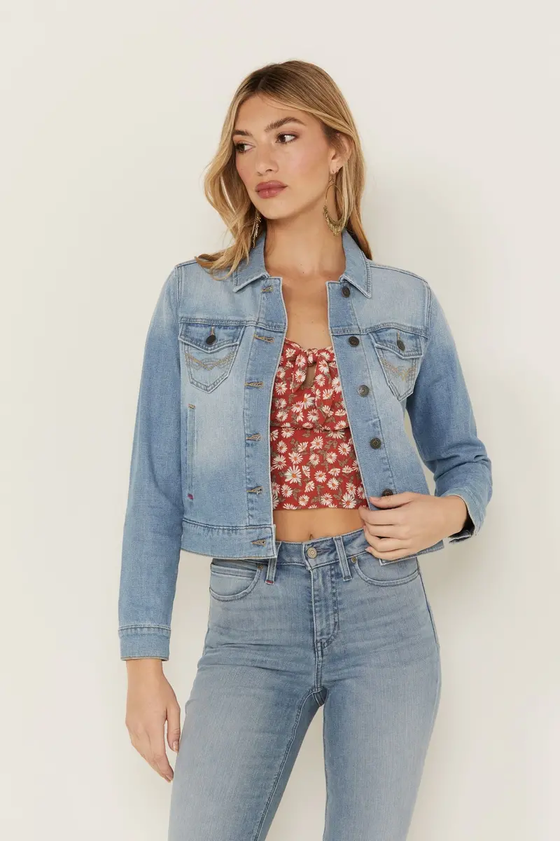 Signature Classic Grapevine Wash Denim Jacket 1