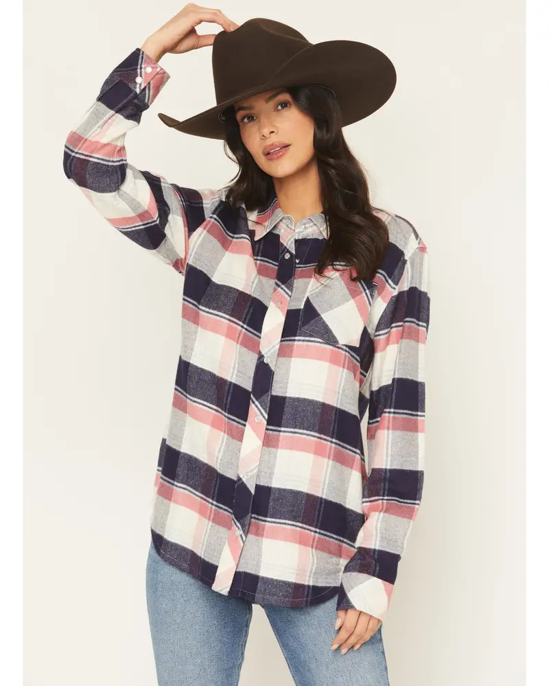 Skip Jack Plaid Print Long Sleeve Snap Flannel Shirt 1