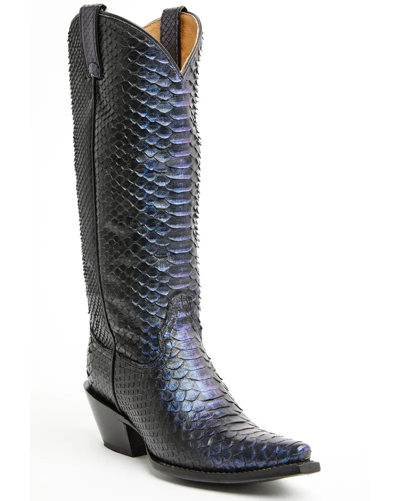 Slay Exotic Python Tall Western Boots - Snip Toe 1