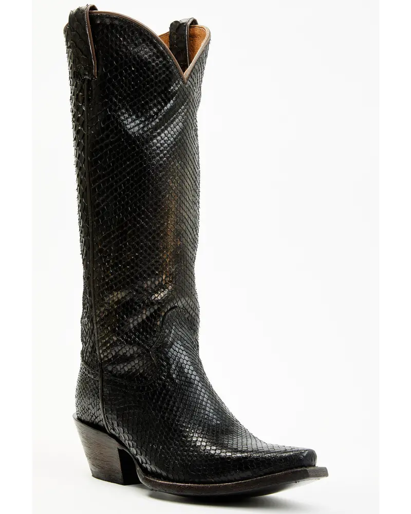 Slay Exotic Python Tall Western Boots - Snip Toe 1
