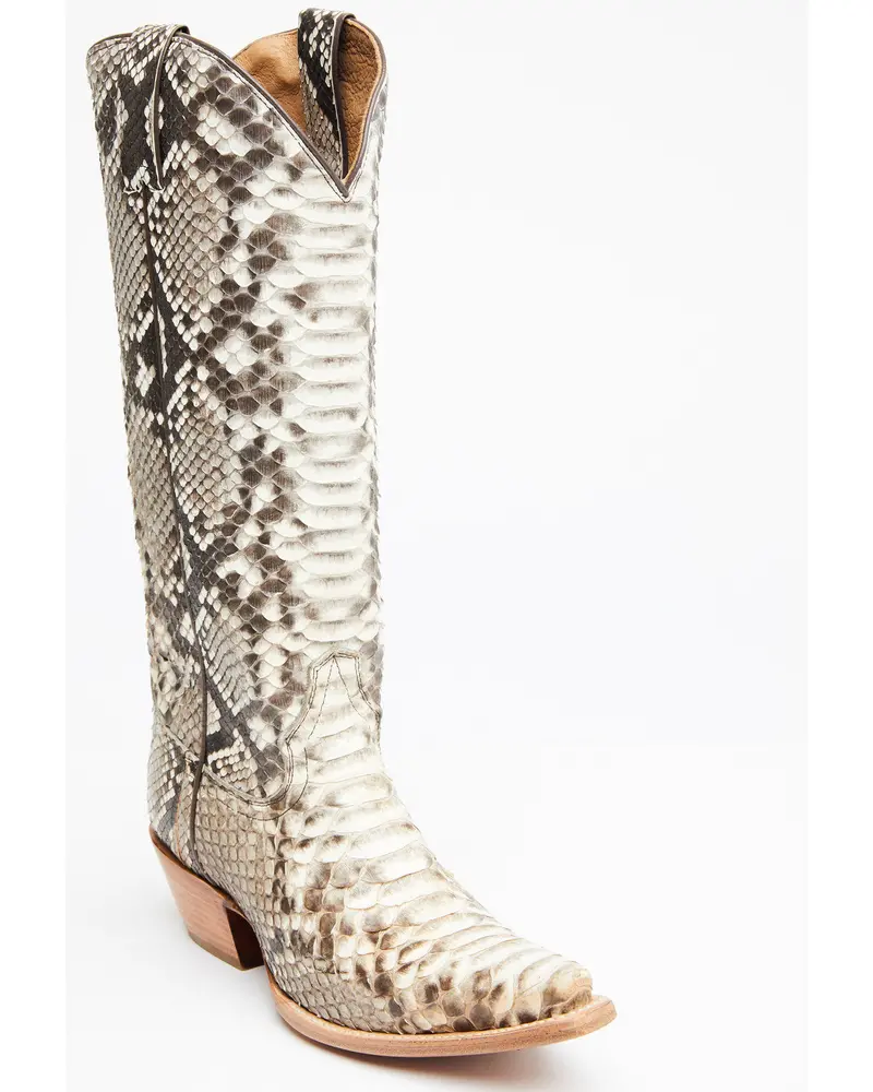 Slay Exotic Python Tall Western Boots - Snip Toe 1