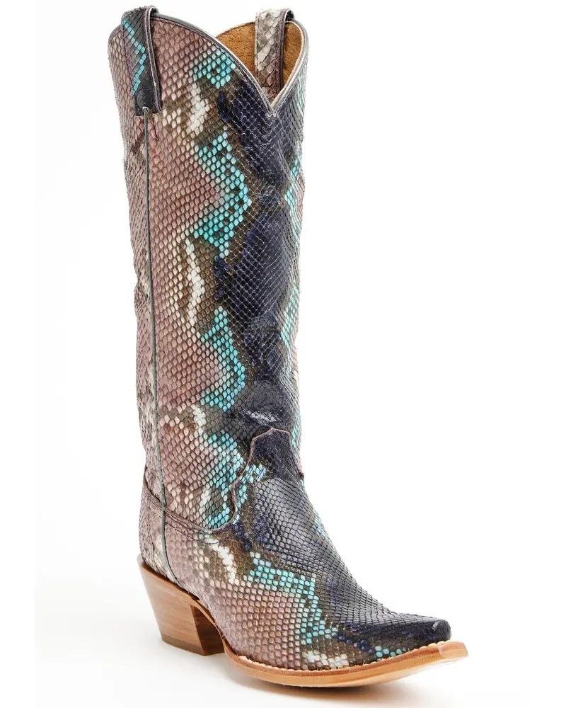 Slay Exotic Python Western Boots - Snip Toe 1