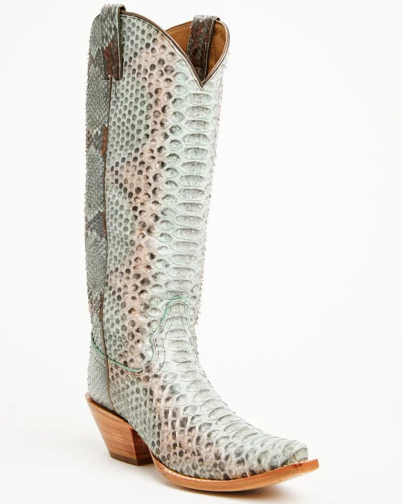 Slay Exotic Python Western Boots - Snip Toe 1