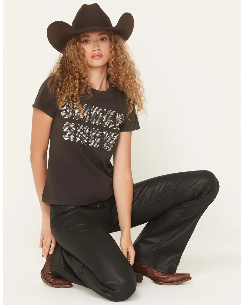 Smoke Show Rhinestone Short Sleeve Baby Tee 2