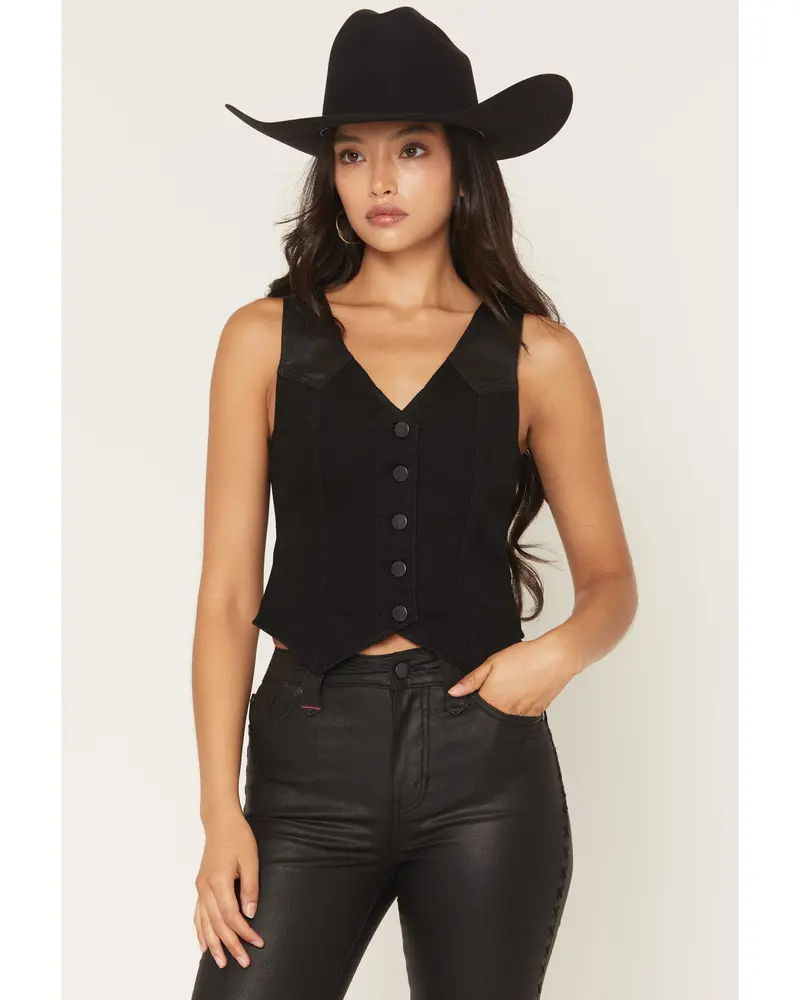 Solid Button-Down Fashion Vest 1