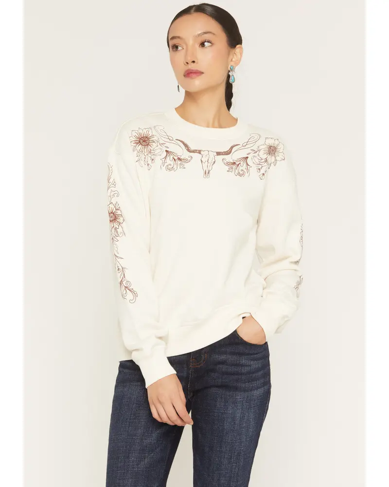 Solona Steerhead Yoke Embroidered Crewneck Sweatshirt 1