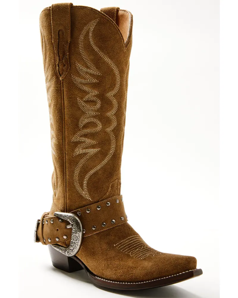 Somethin Bad Suede Tall Western Boots - Snip Toe 1