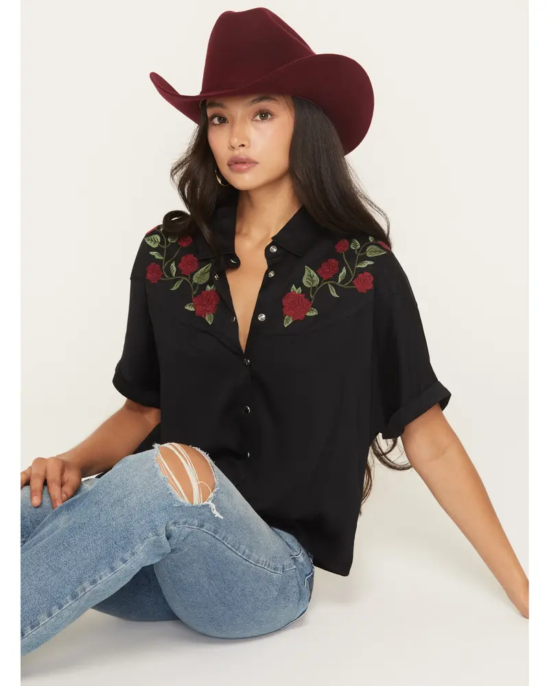Songwriter Short Sleeve Snap Sateen Western Shirt 1