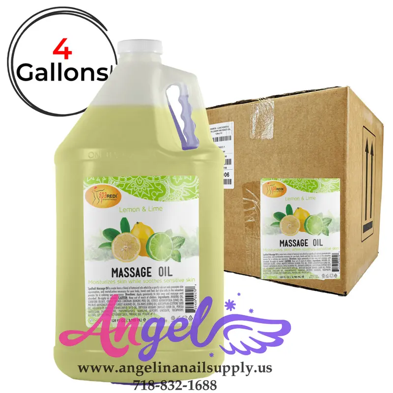 Spa Redi Massage Oil Lemon & Lime (Box/4Gal) 1