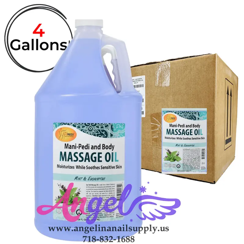 Spa Redi Massage Oil Mint & Eucalyptus (Box/4Gal) 1