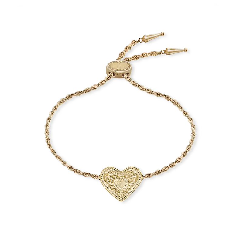 Spurwest Trading Co. Audrey Heart Bracelet - Gold 1