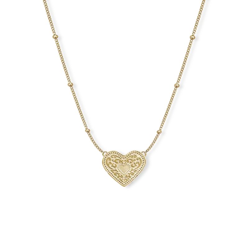 Spurwest Trading Co. Audrey Heart Necklace - Gold 1