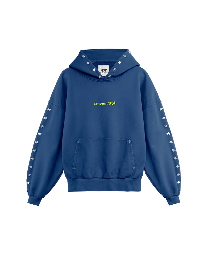 Stars Studded Navy Hoodie 1