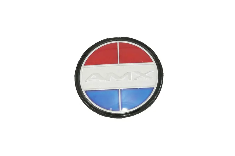 Steering Wheel Emblem,, "Amx", Red, White, & Blue, 1970 Amc Amx 1