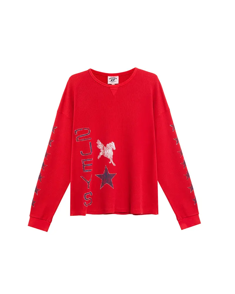 Sterling Waffle Longsleeve Red 1
