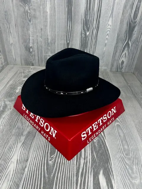 Stetson Pawnee Black 5X Felt 3 1/4" Brim Gun Club Collection 1