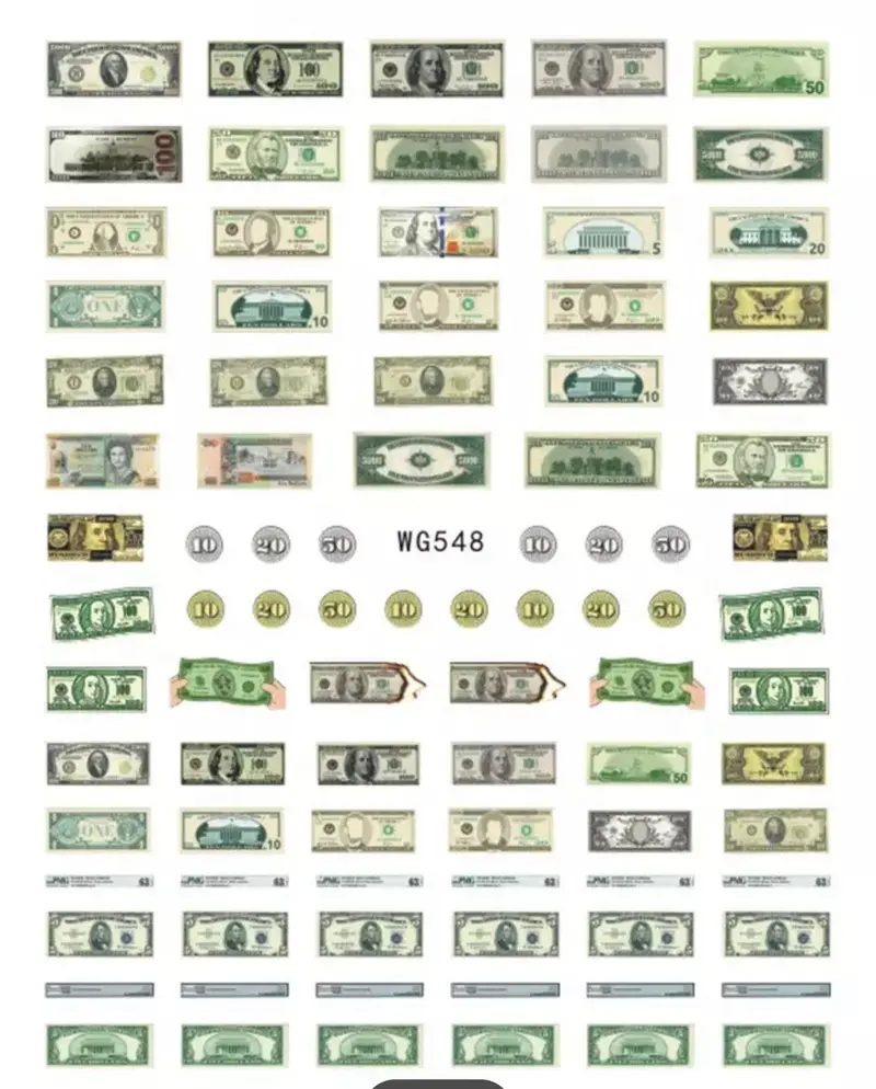 Sticker Money ($*$) 3