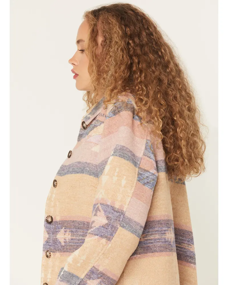Stillwater Southwestern Print Button-Down Shacket 3