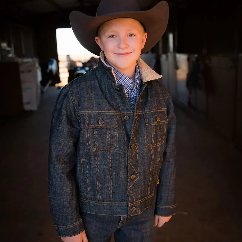 Sts Ranchwear Youth Riggins Classic Denim Jacket - Sts9798 1