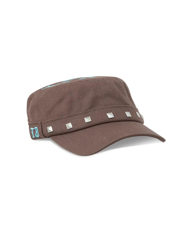 Studded Brown Guerrilla Cap 1